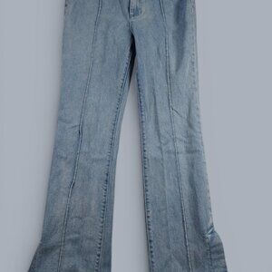 Tory BURCH High Rise Strait Leg Boot Cut Flare Boho Retro Jeans in Denim Size 26